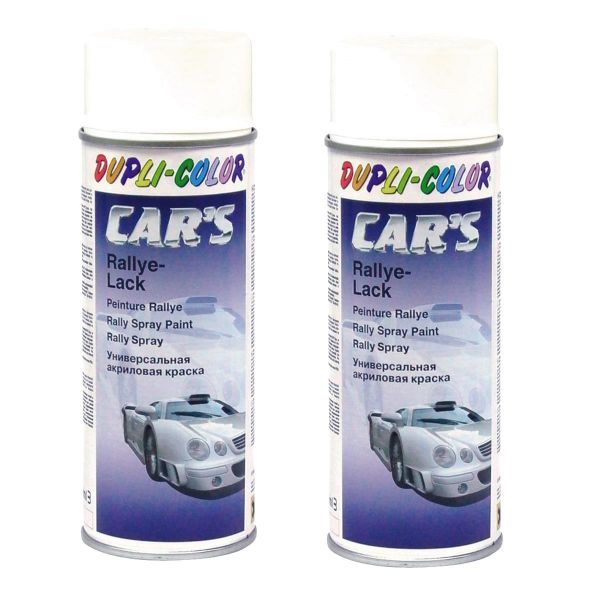 Duplicolor Car's Rallye Lack Lackspray weiß seidenmatt 2x 400 ml. (DU6522332_23071310045613)