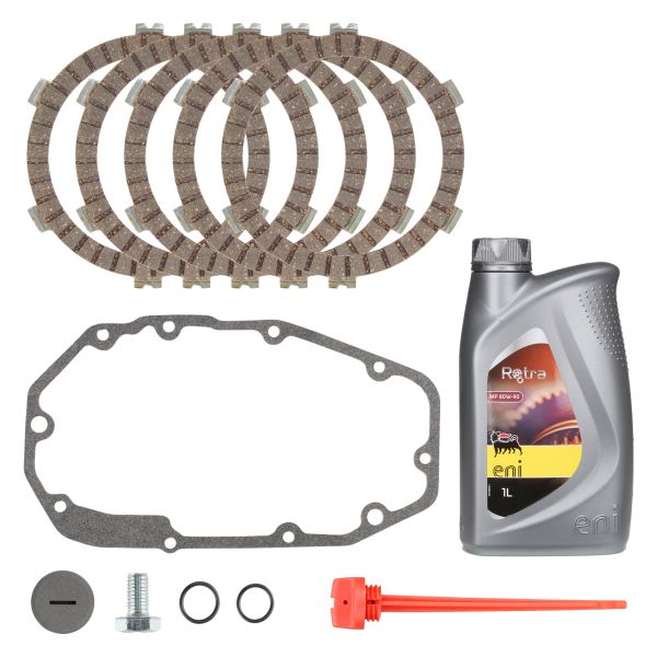 Ölschrauben + Dichtung + Öl SAE80 + Kupplungslamellen für Zündapp KS 80 WK Touring Super Typ 530 537 / K SX 80 Typ 540 - (108831)
