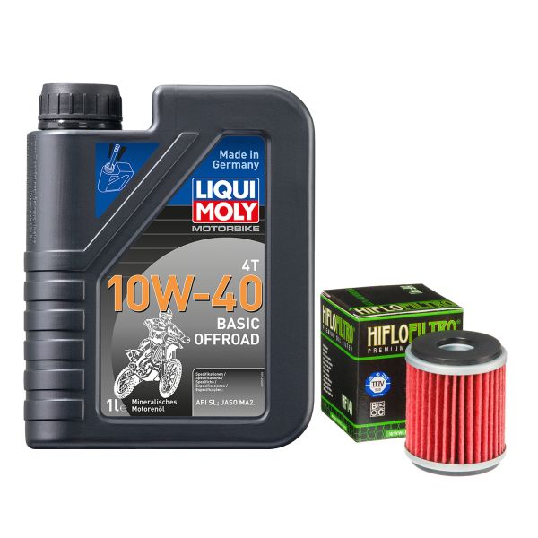 Wartungs-Set für Beta RR 125 LC Enduro 2012, LIQUI MOLY 10W-40 Off. 1L, Ölfilter (111034)