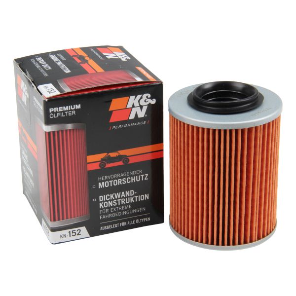 K&N Motorrad-Ölfilter KN-152 für BRP Rotax V2 Aprilia RSV 1000 Can-Am Outlander (109526)