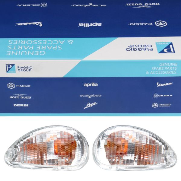2 original Piaggio Blinker hinten rechts+links weiß für Vespa ET2 ET4 50 125 150 (101854)