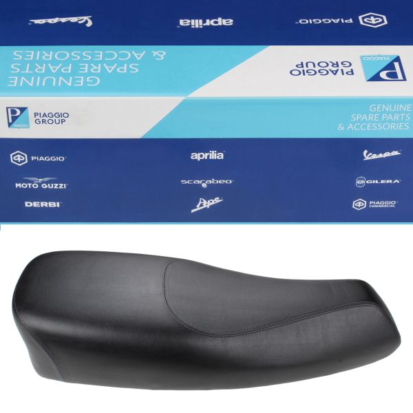 Sitzbank schwarz original für Piaggio Vespa PX 80-200 PE Lusso MY Ohne Halteriemen PI673291 (PI673291)
