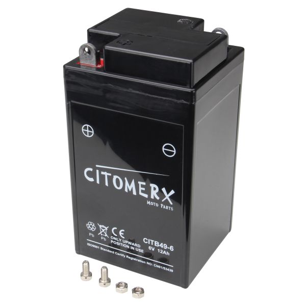 Gel-Batterie CIT0811 B49-6, 6 V 12 Ah, + vorne rechts - hinten links, DIN 00811 (101607)