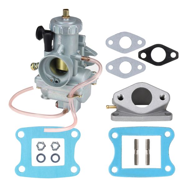 Vergaser VM24 24mm + Isolierplatte + Ansaugstutzen + Dichtungen für Honda MT MB MTX MBX 50 (114551)