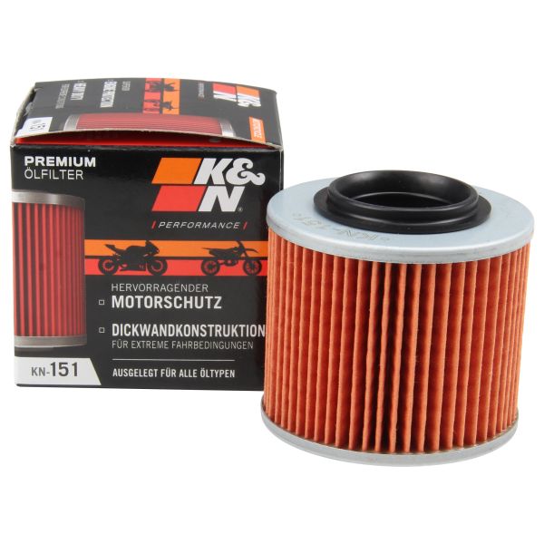 K&N Ölfilter KN-151 Kartusche für BMW F 650 GS, Aprilia Pegaso, KTM, Bombardier, MZ (109525)
