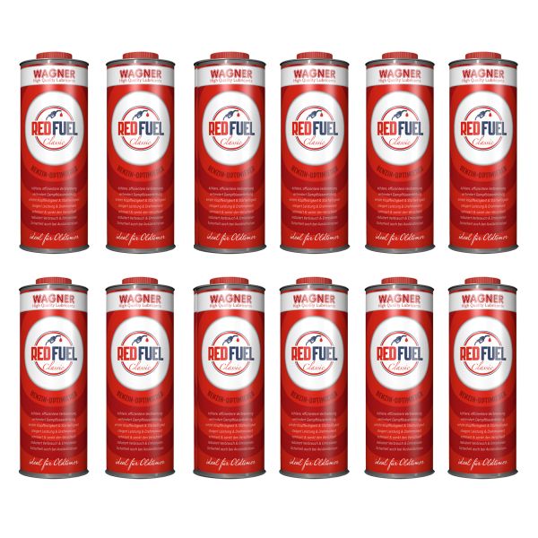 2x Wagner Red Fuel Classic 1L – Benzin-Optimierer für Oldtimer & hochverdichtende Motoren (200005300112)