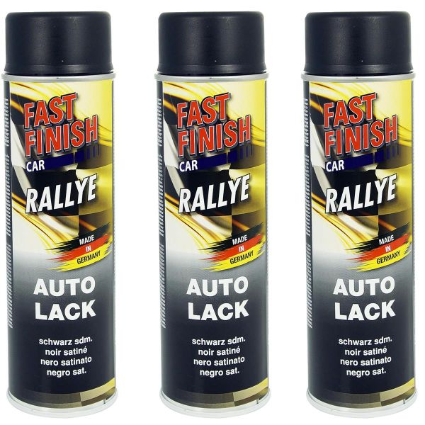 FastFinish Fast Finish Rallye Lack schwarz seidenmatt 3x 500 ml. (FF2958983_23060908363694)