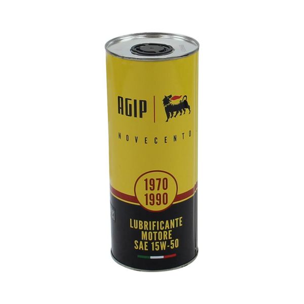 Oldtimer Öl 15W-50 AGIP Novecento 15W-50 Motoröl min. Retro Blechdose 1L  (19031)