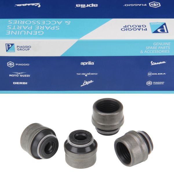 Ventilschaftdichtung Set (4 Stück) für Piaggio Beverly Fly Liberty MP3 / Vespa ET4 GTS GTV LX Primavera Sprint / Aprilia (436438)
