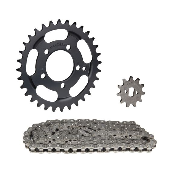 Kettensatz 3-teilig schwarz 11/32 Zähne für Zündapp Bergsteiger M 50 Typ 434 (1075811132110B)