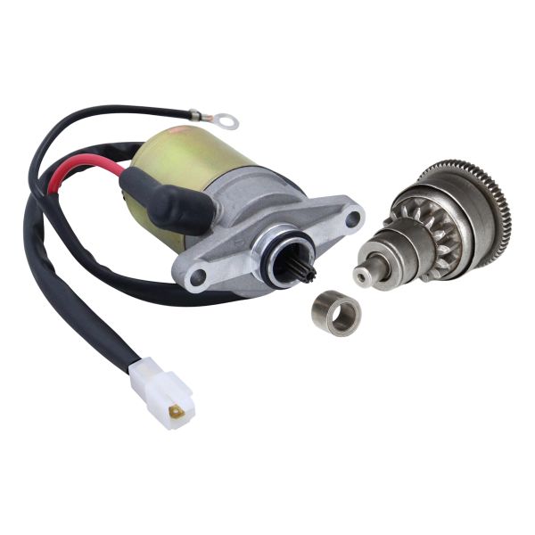 Anlasser + Anlasserfreilauf (14/65Z) + Buchse für 4-Takt China GY6 / Kymco 139QMB 139QMA 50ccm (114284)