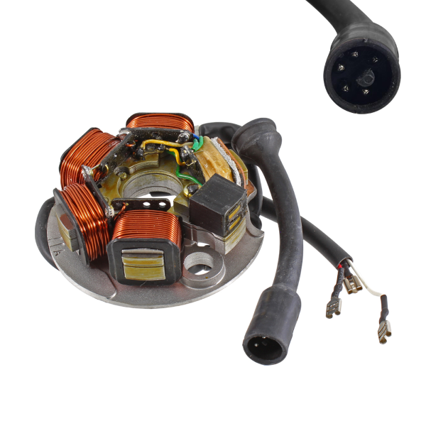 Lichtmaschine 12V (Stecker 5-polig/3 Kabel) für Piaggio Ape FL FL2 FL3 RST Mix 50 / Vespa PK 50 125 S SS ETS Elestart -  (246350011)