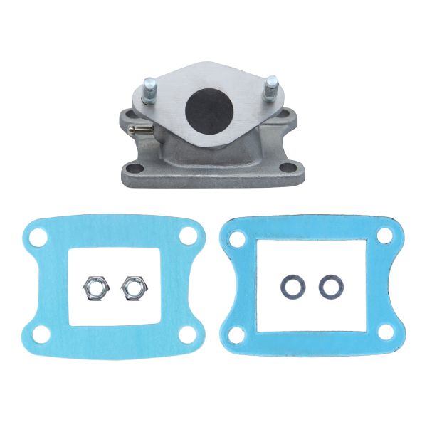 Ansaugstutzen 18mm + Dichtung Membranblock (Keihin Vergaser) für Honda MT MB MTX MBX 50 (114554)