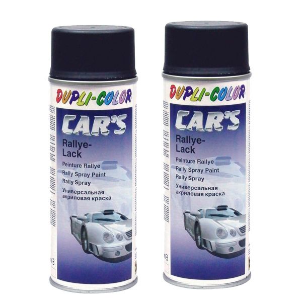 Duplicolor Car's Rallye Lack Lackspray schwarz seidenmatt 2x 400 ml. (DU6522402_23062712021316)