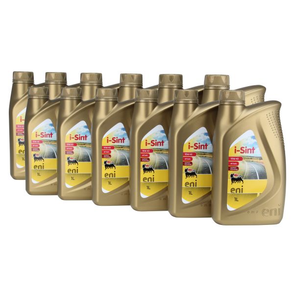 12x 1 Liter Agip Eni i-Sint 10W-40, Motoröl 4 Takt synthetisch (10173912)