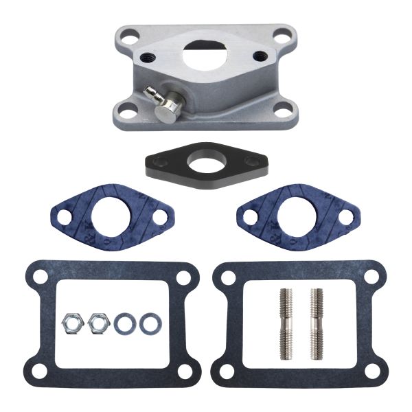 Ansaugstutzen 16mm + Isolierplatte + Dichtungen für Yamaha DT 50 R M MX (bis 2003) / RD 50 M MX DX (114499)