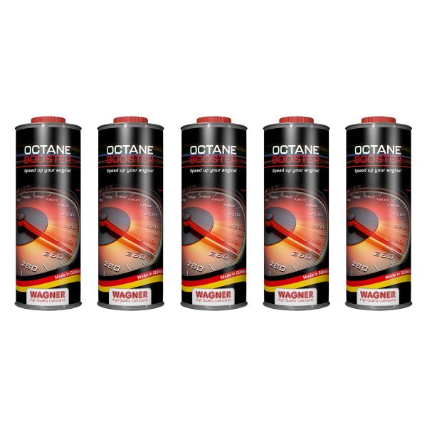 Wagner Octane Booster 5×1 Liter – Leistungssteigerndes Benzin-Additiv für 2- & 4-Takt-Motoren mit erhöhter Oktanzahl (20000540015)