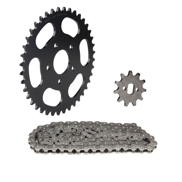 Kettensatz 3-teilig schwarz 11/40 Zähne Zündapp ZA 40 Typ 460 / ZD 30 Typ 446-200 (FG 9030749-9235093) / ZR 30 Typ 447 (1075901140110B)