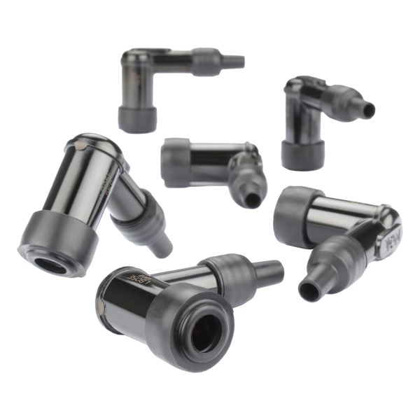 6x Zündkerzenstecker schwarz NGK LB05E 8031 (90° / entstört / 5kOhm / SAE Anschluss / 14 mm)  (9111996)