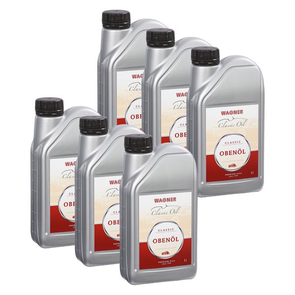 6x Wagner Obenöl 1 Liter – Vollsynthetisches Ventilschmieröl für Flathead-, SV- & IOE-Motoren (20000260016)