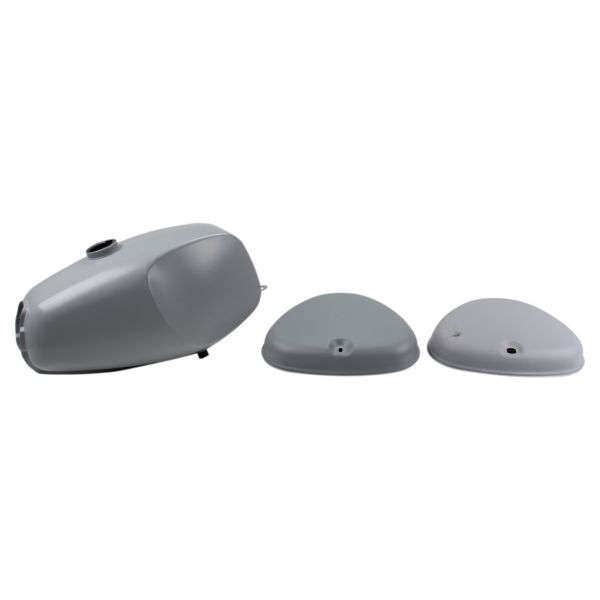 Tank Set mit Seitendeckel Kraftstoffbehälter grau grundiert für Simson S50, S51, S70 (101061)