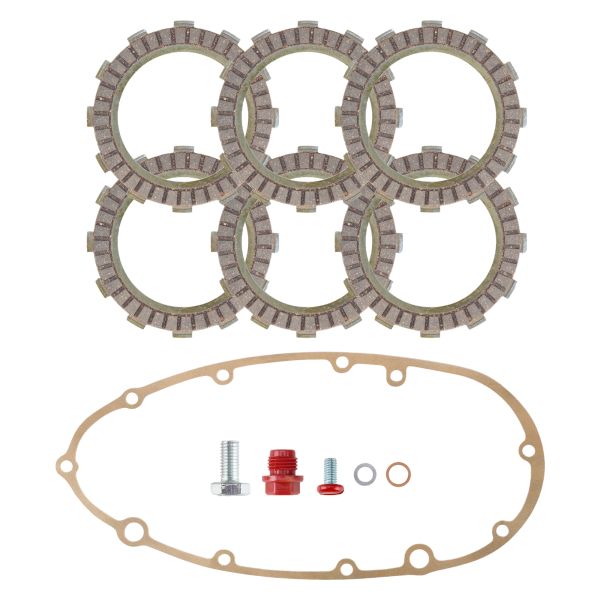 Ölschrauben + Kupplungsdeckeldichtung + Lamellen für Zündapp GS 125 Typ 520 / KS 125 Sport Typ 521-05L0 521-10L0 (108828)