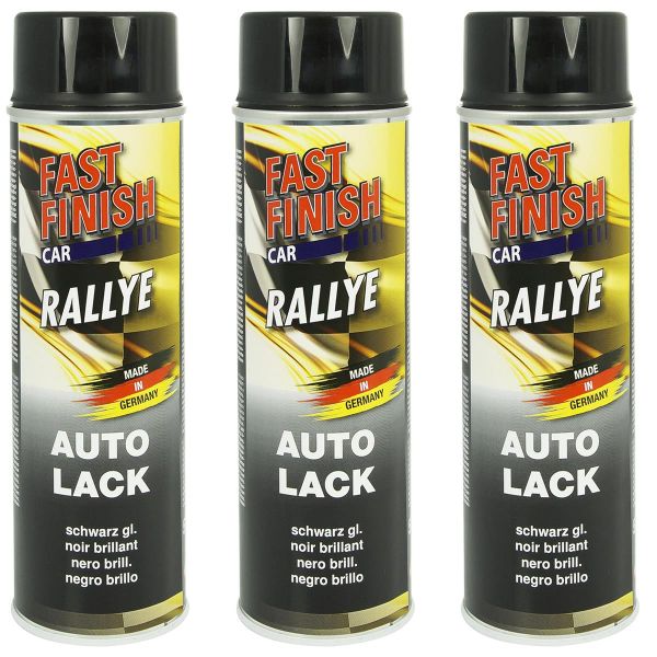 FastFinish Fast Finish Rallye Lack schwarz glänzend 3x 500 ml. (FF2928353_23070513003948)