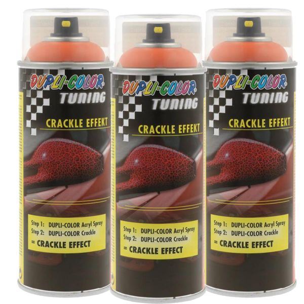 Duplicolor Lackspray Crackle-Effekt orange RAL 2004 3x 400 ml. (DU4664653)