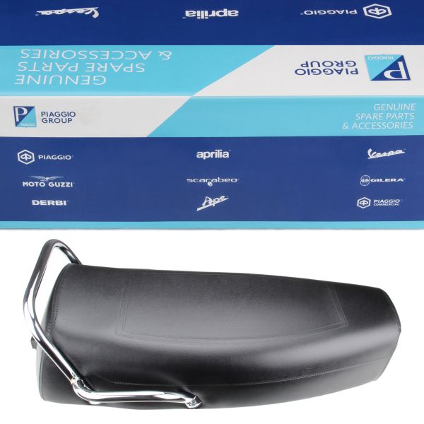 Sitzbank mit Haltegriff Chrom für Piaggio Vespa PX 80-200 E Lusso – Original Piaggio Ersatzteil 272834 (272834)