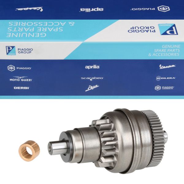 Anlasserfreilauf (14/55Z) + Buchse für Piaggio 4-Takt / Fly Liberty NRG Zip / Aprilia SR / Vespa ET4 Primavera 50 (114299)