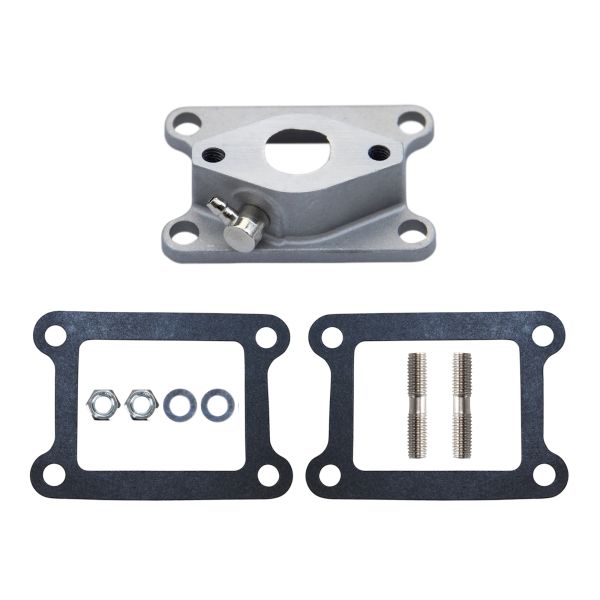 Ansaugstutzen 16mm + Dichtung Membranblock für Yamaha DT 50 R M MX (bis 2003) / RD 50 M MX DX (114496)