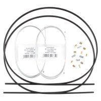 Universal Bowdenzug Seilzug Set 10x Nippel Hülle 2x Innsenseil 2 Meter für Roller Moped Motorrad (103858)