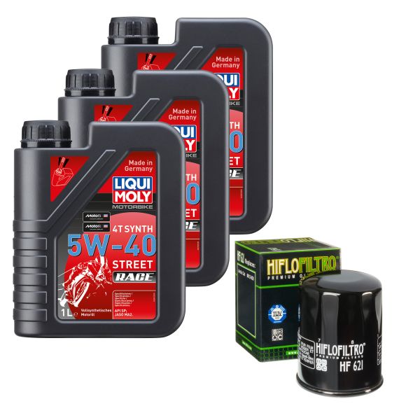 Wartungs-Set für Arctic Cat Cat 450 Automatik EFT 2012, LIQUI 5W-40 Race 3L (110128)