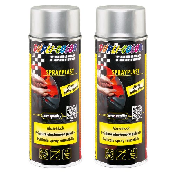 Duplicolor Sprayplast - Sprühfolie silber seidenglanz 2x 400 ml. (DU4333132_24061713361760)