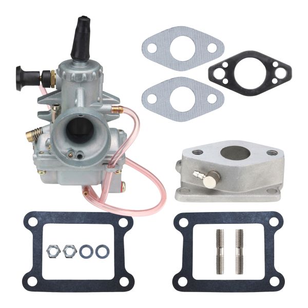 Vergaser VM20 20mm + Isolierplatte + Ansaugstutzen + Dichtungen für Yamaha DT 50 R M MX (bis 2003) / RD 50 M MX DX (114511)