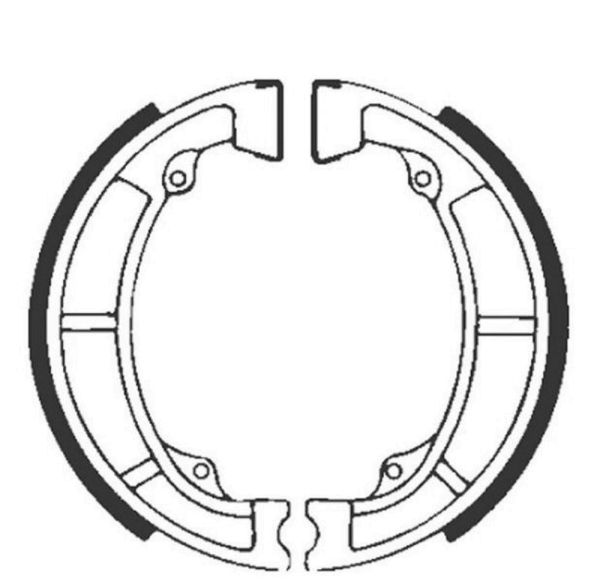 Bremsbacken für Trommelbremse EBC mit Federn Typ K704G Grooved (681099)