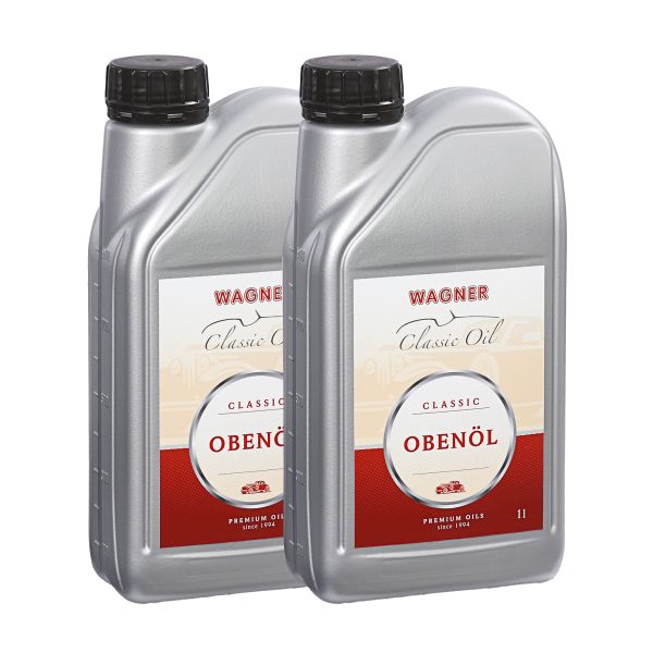 2x Wagner Obenöl 1 Liter – Vollsynthetischer Spezialschmierstoff für Ventilschmierung bei Flathead-, SV- und IOE-Motoren (20000260012)