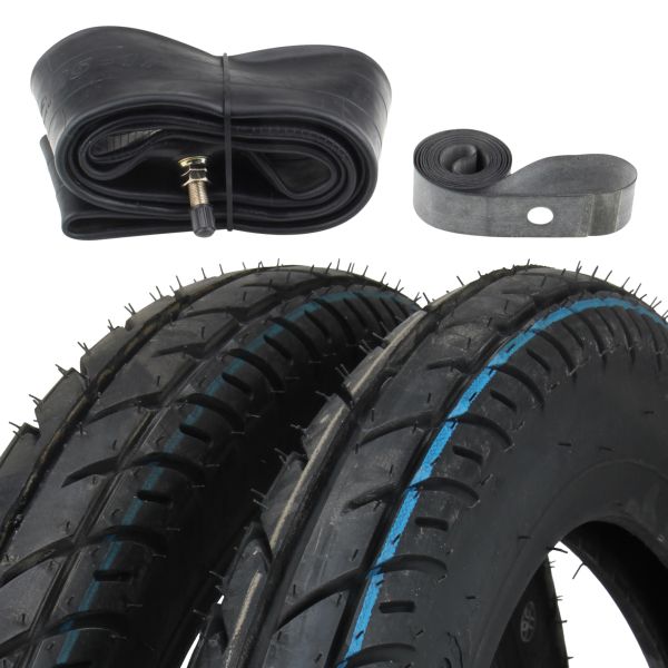 2x Kenda K208 Reifen 2.50-17 38P TT mit Schlauch & Felgenband – Satz für Moped & Mokick (1011902s2)