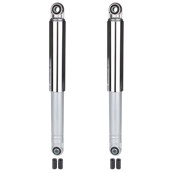 Stoßdämpfer Federbein Set 320mm Chrom/Silber Hülse für Zündapp Hercules Kreidler Simson Puch (102704s1)