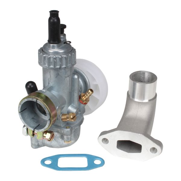 Tuning Set: 20mm Vergaser + Ansaugstutzen + Dichtung für Kreidler Florett RMC RS (112726)