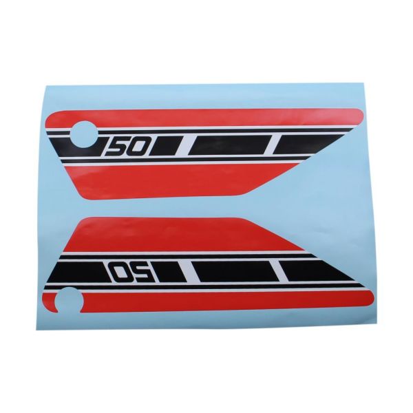 Aufkleber Set rot Seitendeckel für Yamaha FS1 1977 (187464)
